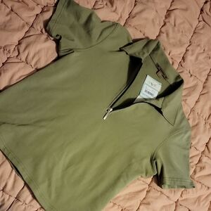 Barbour Green Fitted Short Sleeve Polo Top